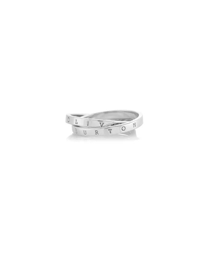 Rings Women Olivia Burton Silver Interlink Ring M