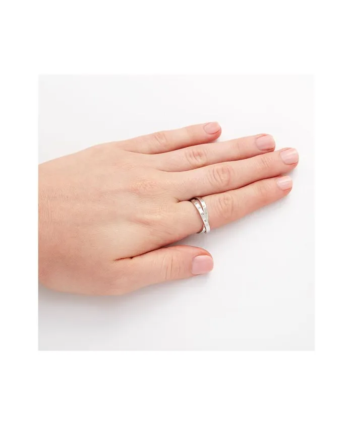 Rings Women Olivia Burton Silver Interlink Ring M Rings Women Olivia Burton Silver Interlink Ring M