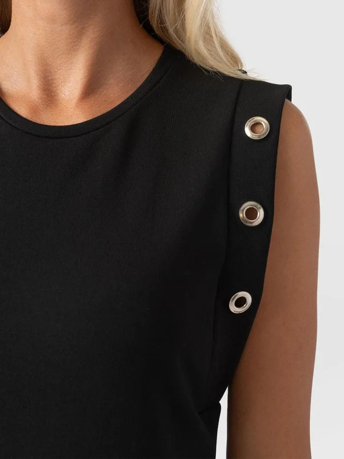 Rowan Dress 8211 Black Eyelet Black Eyelet Women Saint And Sofia Dresses