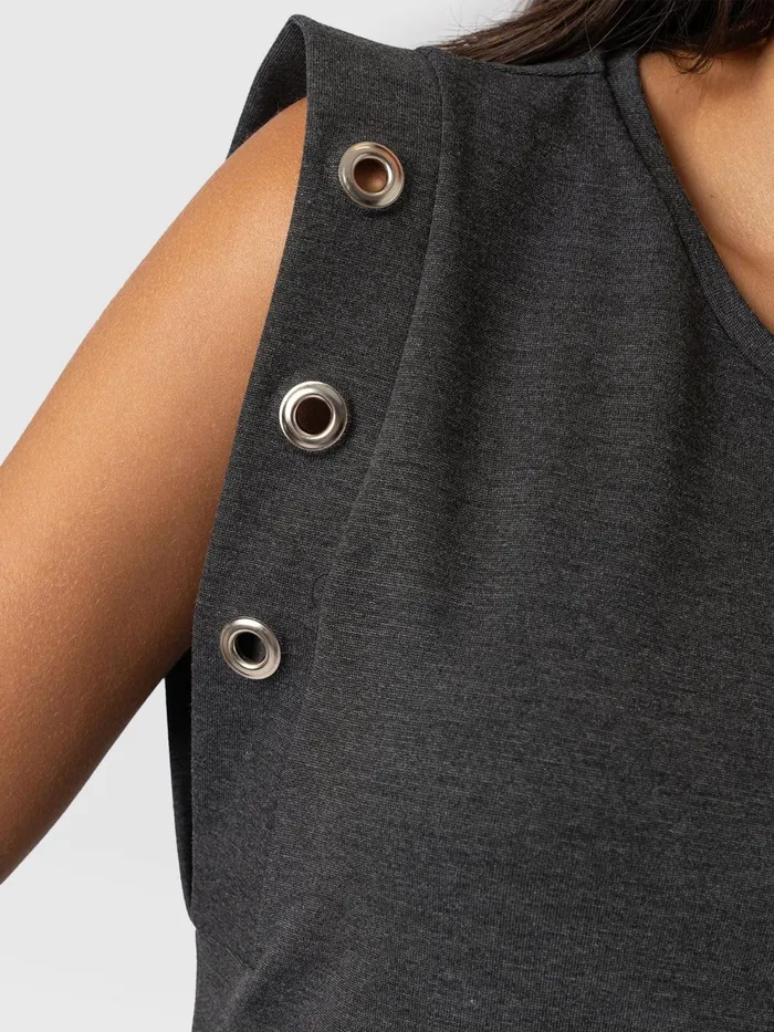 Rowan Dress 8211 Charcoal Eyelet Charcoal Eyelet Women Saint And Sofia Dresses