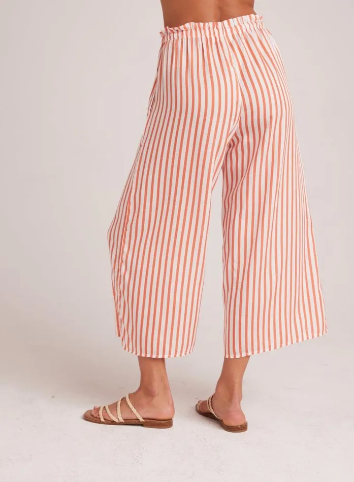 Ruffle Waist Wide Leg Crop 8211 Sunset Blaze Stripe Women Bella Dahl Pants Ruffle Waist Wide Leg Crop 8211 Sunset Blaze Stripe Women Bella Dahl Pants