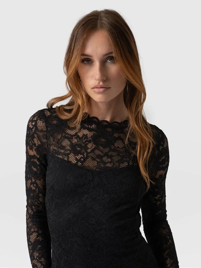 Runway Lace Dress 8211 Black Black Women Saint And Sofia Dresses