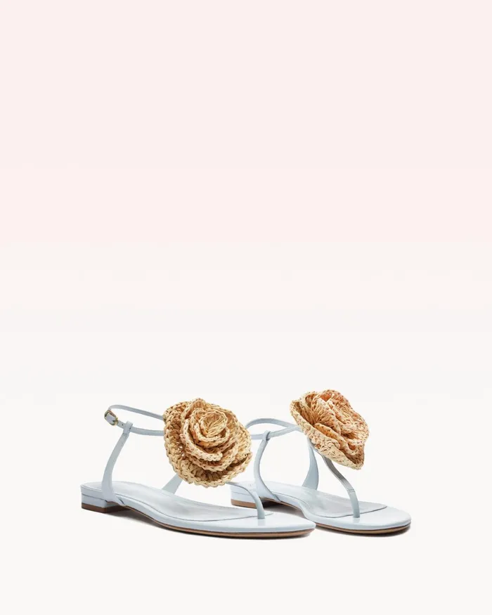 Sadie Flower Flat Serene Blue Women Alexandre Birman Flats