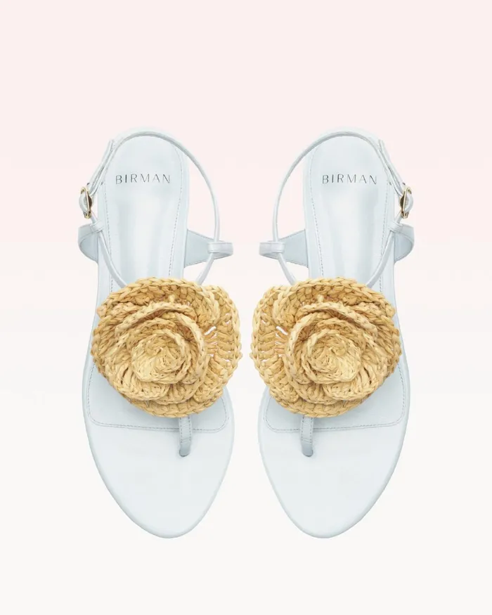 Sadie Flower Flat Serene Blue Women Alexandre Birman Flats
