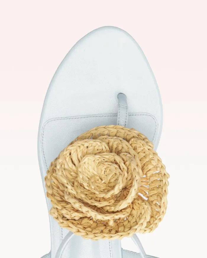 Sadie Flower Flat Serene Blue Women Alexandre Birman Flats