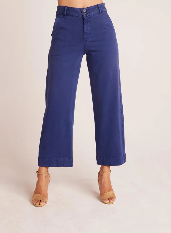Saige Wide Leg Crop 8211 Tropical Navy Women Bella Dahl Pants