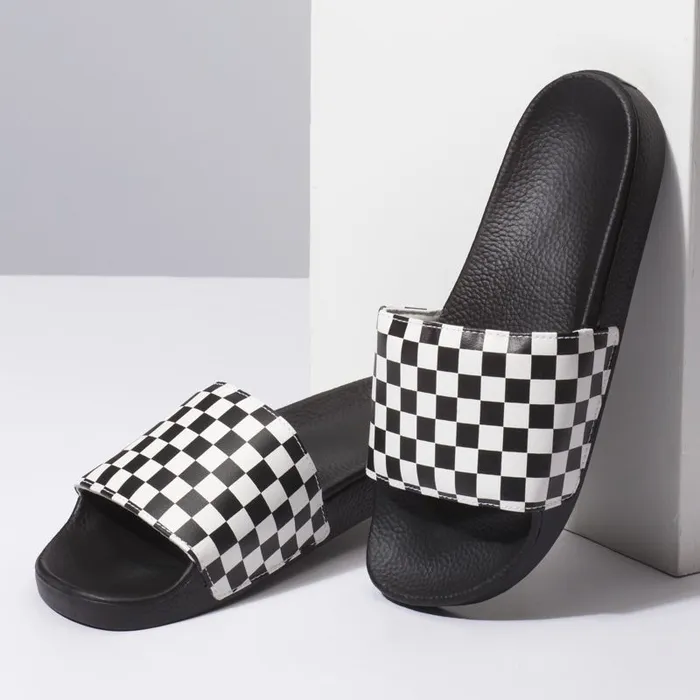 Sandals MenWomen Vans SlideOn Checkerboard White