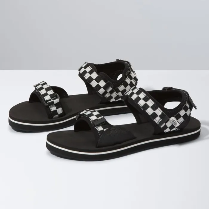 Sandals Women Vans Checkerboard TriLock Blackwhite