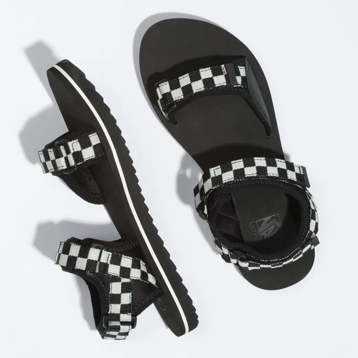 Sandals Women Vans Checkerboard TriLock Blackwhite Sandals Women Vans Checkerboard TriLock Blackwhite