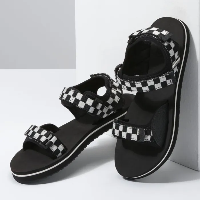 Sandals Women Vans Checkerboard TriLock Blackwhite Sandals Women Vans Checkerboard TriLock Blackwhite