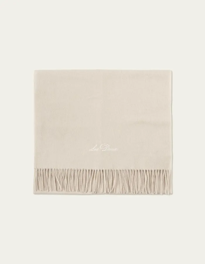 Scarves Men Les Deux Wayne Wool Scarf 8211 Ivory