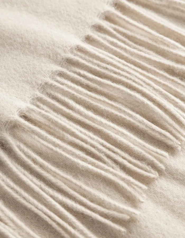 Scarves Men Les Deux Wayne Wool Scarf 8211 Ivory