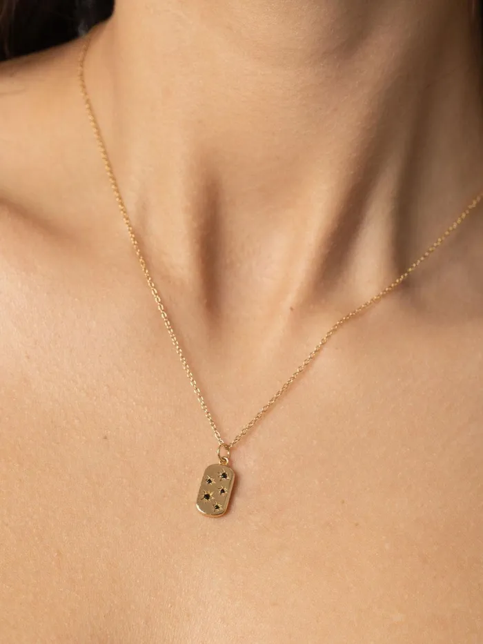 Scatter Star Charm Necklace 8211 GoldBlack Goldblack Women Saint And Sofia Necklaces