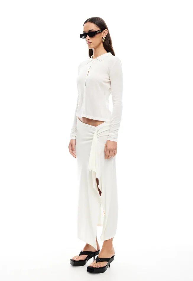 Sets and Coords Women Lioness Fashion BANKS LONG SLEEVE TOP Ivory Sets and Coords Women Lioness Fashion BANKS LONG SLEEVE TOP Ivory