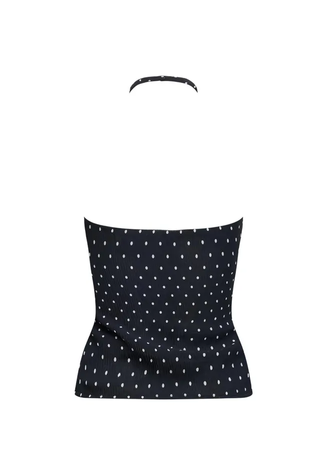 Sets and Coords Women Lioness Fashion BRAT HALTER TOP Onyx Polka Sets and Coords Women Lioness Fashion BRAT HALTER TOP Onyx Polka