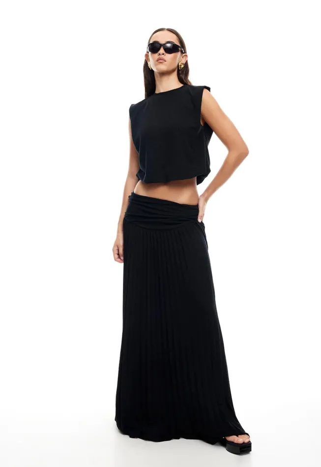 Sets and Coords Women Lioness Fashion FIELD OF DREAMS MAXI SKIRT Onyx Sets and Coords Women Lioness Fashion FIELD OF DREAMS MAXI SKIRT Onyx