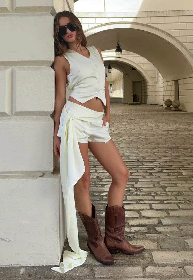 Sets and Coords Women Lioness Fashion HEIRESS VEST Ivory