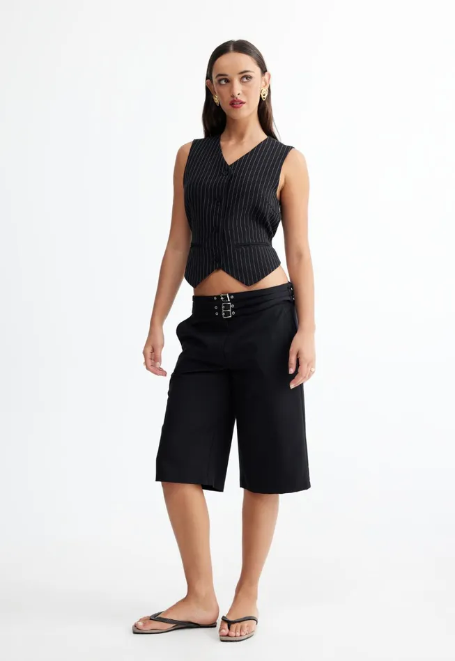 Sets and Coords Women Lioness Fashion HEIRESS VEST Onyx Pinstripe Sets and Coords Women Lioness Fashion HEIRESS VEST Onyx Pinstripe
