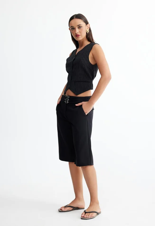 Sets and Coords Women Lioness Fashion HEIRESS VEST Onyx Pinstripe Sets and Coords Women Lioness Fashion HEIRESS VEST Onyx Pinstripe