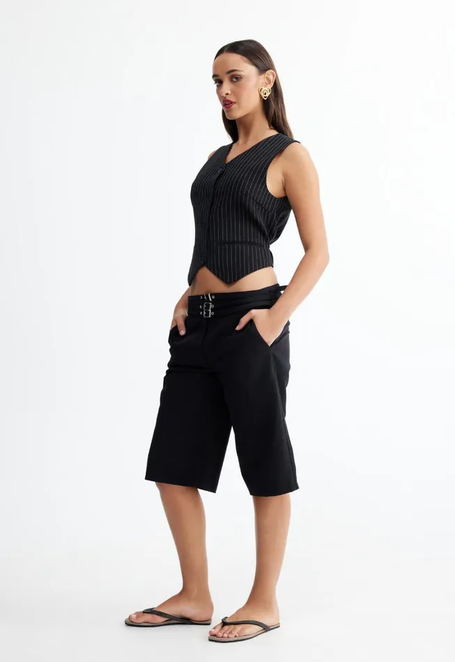 Sets and Coords Women Lioness Fashion HEIRESS VEST Onyx Pinstripe Sets and Coords Women Lioness Fashion HEIRESS VEST Onyx Pinstripe