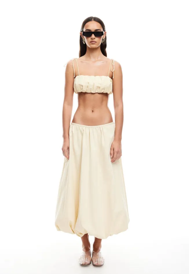 Sets and Coords Women Lioness Fashion INTUITION BUBBLE MIDI SKIRT Cornsilk Sets and Coords Women Lioness Fashion INTUITION BUBBLE MIDI SKIRT Cornsilk