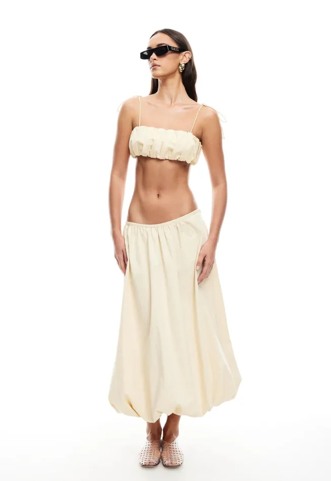 Sets and Coords Women Lioness Fashion INTUITION BUBBLE MIDI SKIRT Cornsilk Sets and Coords Women Lioness Fashion INTUITION BUBBLE MIDI SKIRT Cornsilk