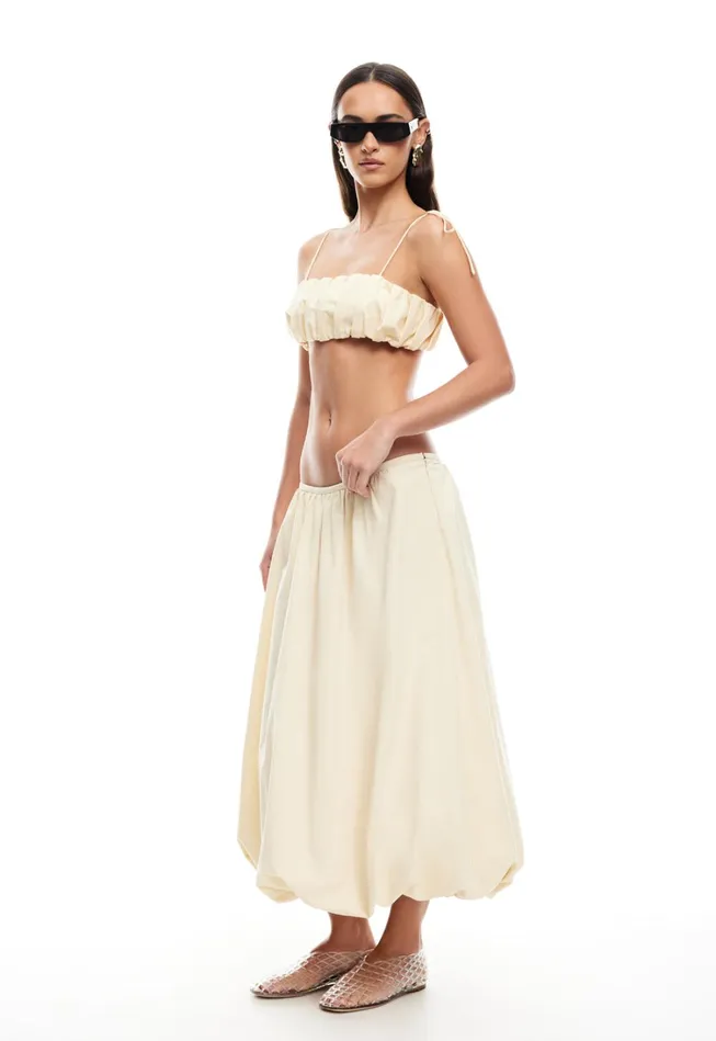 Sets and Coords Women Lioness Fashion INTUITION BUBBLE MIDI SKIRT Cornsilk Sets and Coords Women Lioness Fashion INTUITION BUBBLE MIDI SKIRT Cornsilk