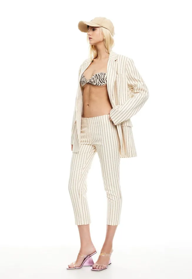 Sets and Coords Women Lioness Fashion LES DEUX BLAZER Cream Stripe Sets and Coords Women Lioness Fashion LES DEUX BLAZER Cream Stripe
