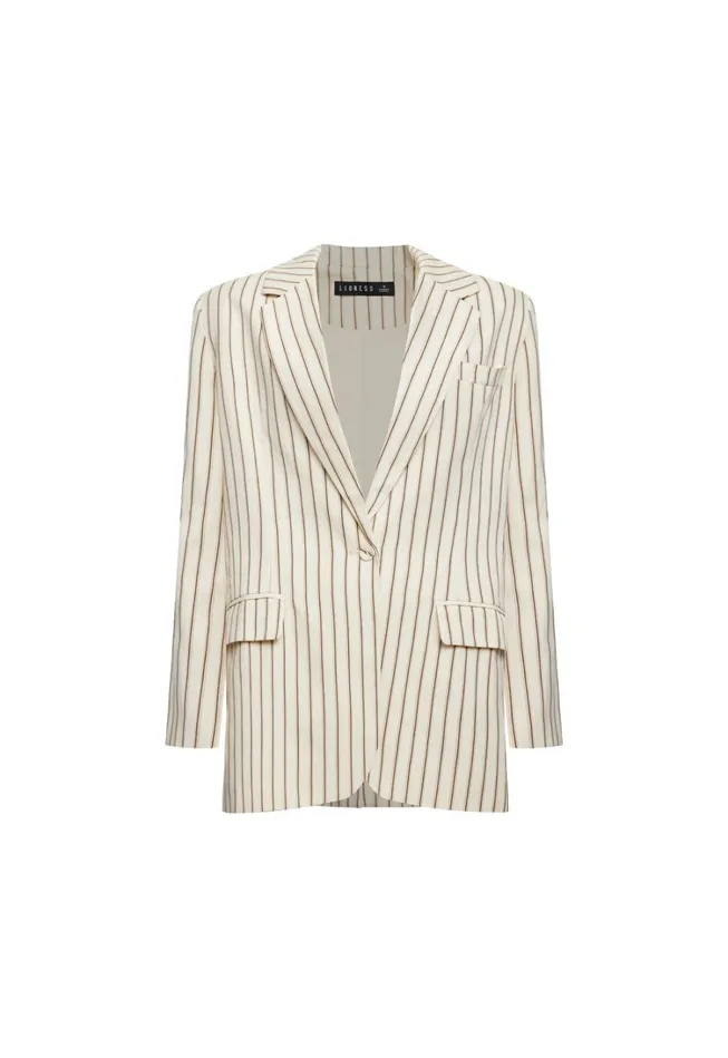 Sets and Coords Women Lioness Fashion LES DEUX BLAZER Cream Stripe Sets and Coords Women Lioness Fashion LES DEUX BLAZER Cream Stripe