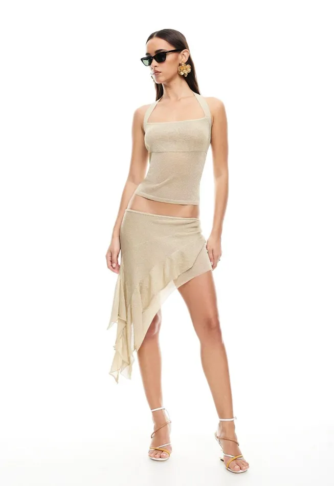 Sets and Coords Women Lioness Fashion PALISADES MINI SKIRT Oyster