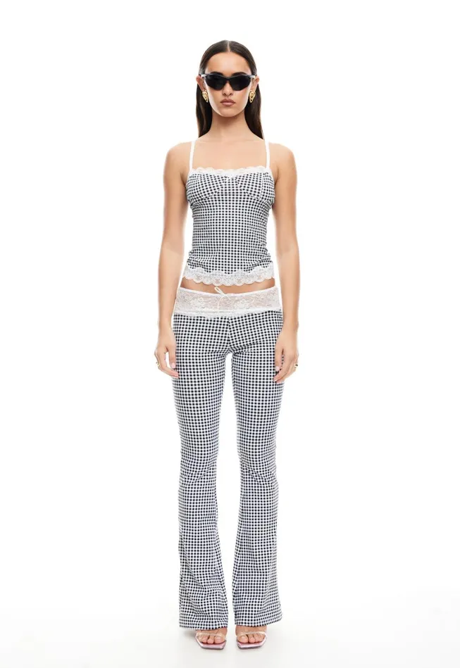 Sets and Coords Women Lioness Fashion TOP MODEL CAMI Black Check Sets and Coords Women Lioness Fashion TOP MODEL CAMI Black Check