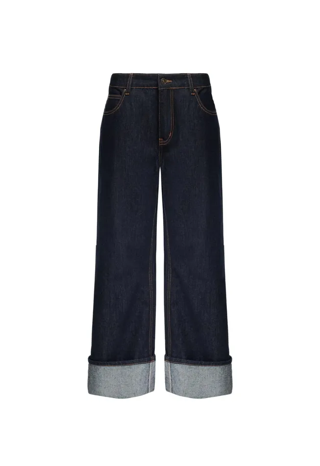 Sets and Coords Women Lioness Fashion TOP MODEL CUFFED JEAN Dark Denim Sets and Coords Women Lioness Fashion TOP MODEL CUFFED JEAN Dark Denim