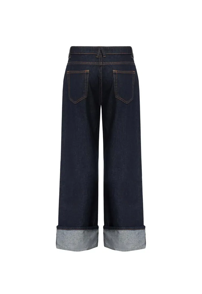 Sets and Coords Women Lioness Fashion TOP MODEL CUFFED JEAN Dark Denim Sets and Coords Women Lioness Fashion TOP MODEL CUFFED JEAN Dark Denim
