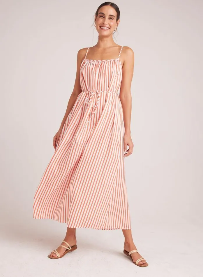 Shirred Cami Maxi Dress 8211 Sunset Blaze Stripe Women Bella Dahl Maxi Dresses