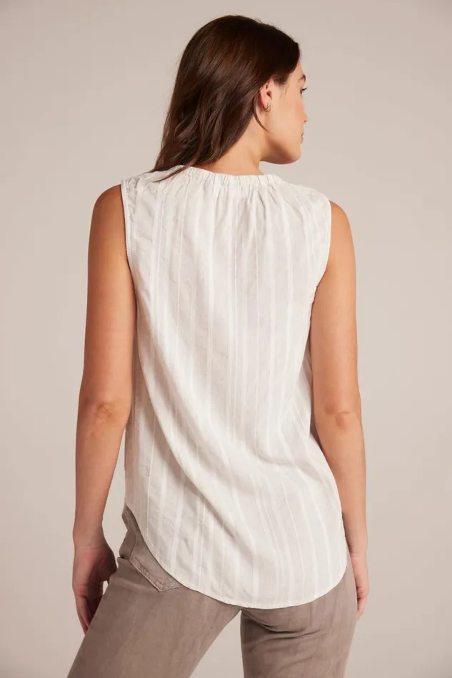 Shirred Neck Sleeveless Pullover 8211 White Sand Stripe Women Bella Dahl Sleeveless Shirred Neck Sleeveless Pullover 8211 White Sand Stripe Women Bella Dahl Sleeveless