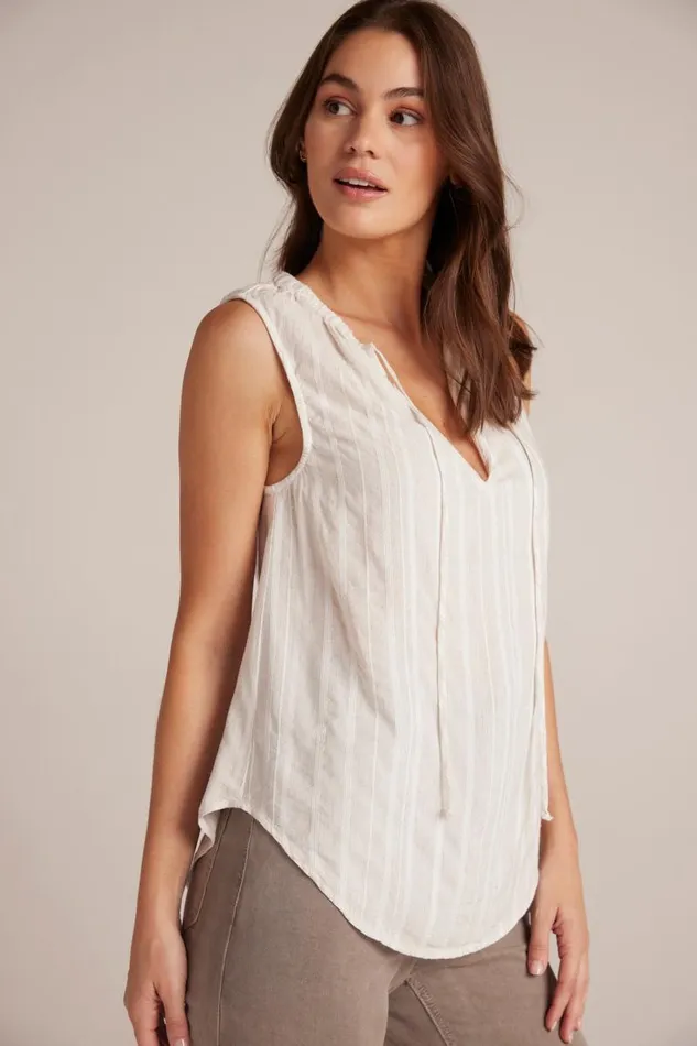 Shirred Neck Sleeveless Pullover 8211 White Sand Stripe Women Bella Dahl Sleeveless Shirred Neck Sleeveless Pullover 8211 White Sand Stripe Women Bella Dahl Sleeveless