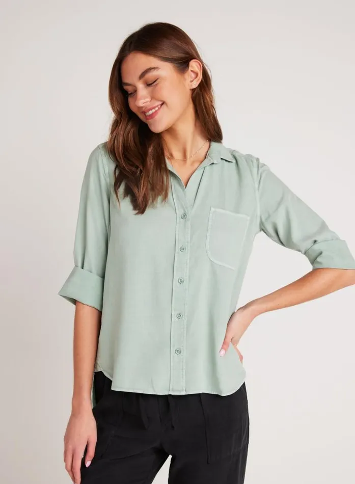 Shirt Tail Button Down 8211 Oasis Green Women Bella Dahl Button Down