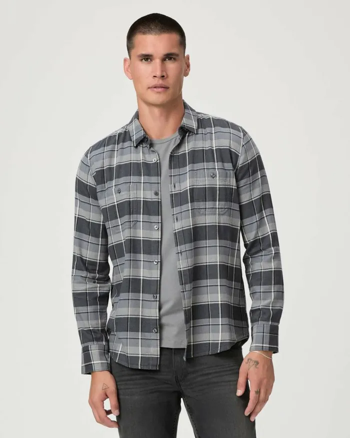 Shirts Men PAIGE Everett Shirt 8211 Charcoal Fog