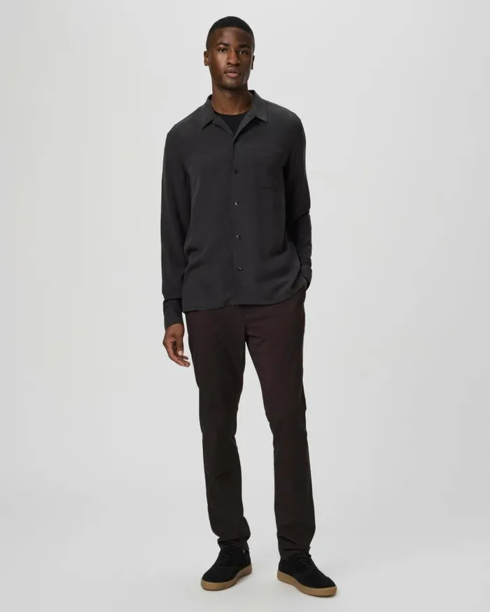 Shirts Men PAIGE Icon Capsule Carnaby Button Up 8211 Bristol Black Silk