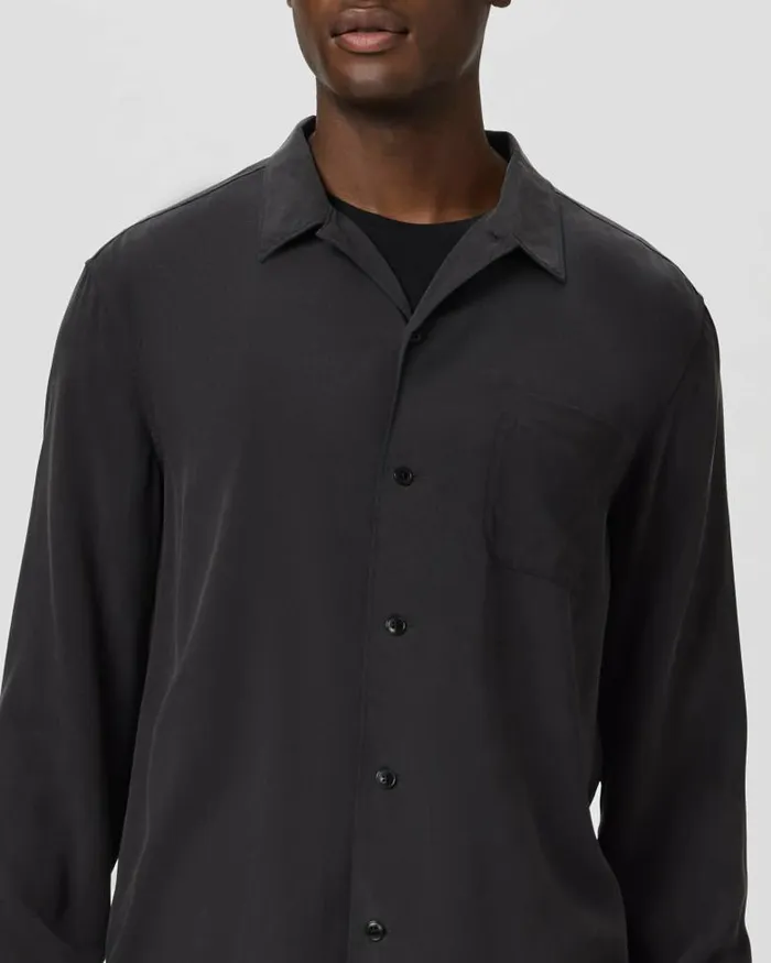 Shirts Men PAIGE Icon Capsule Carnaby Button Up 8211 Bristol Black Silk