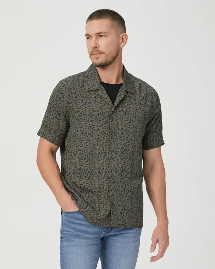 Shirts Men PAIGE Landon Shirt 8211 Blue Leaf