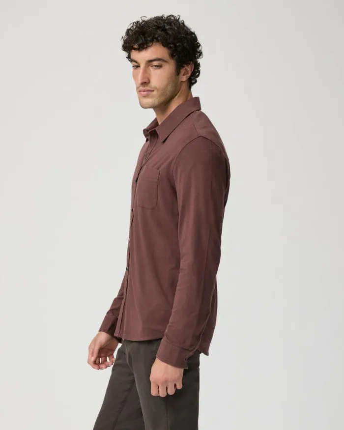 Shirts Men PAIGE Stockton Button Up 8211 Midnight Bordeaux Shirts Men PAIGE Stockton Button Up 8211 Midnight Bordeaux