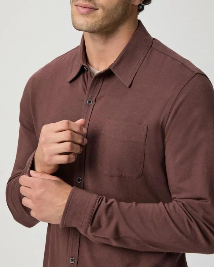 Shirts Men PAIGE Stockton Button Up 8211 Midnight Bordeaux Shirts Men PAIGE Stockton Button Up 8211 Midnight Bordeaux