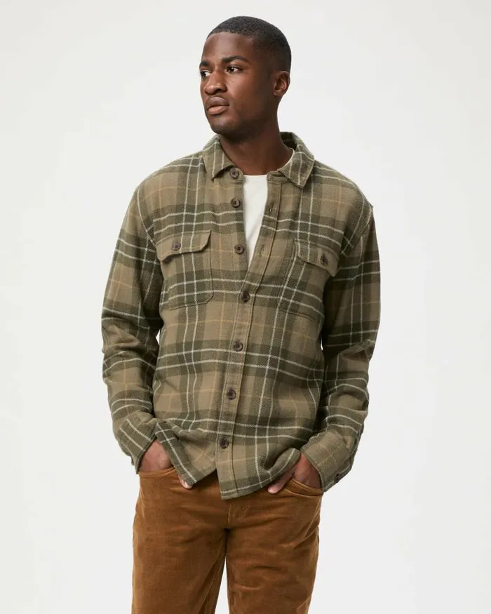 Shirts Men PAIGE Wilbur Overshirt 8211 Dusty Pine