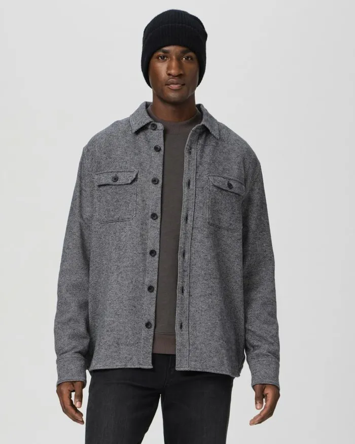 Shirts Men PAIGE Wilbur Overshirt 8211 Mountain Shadow