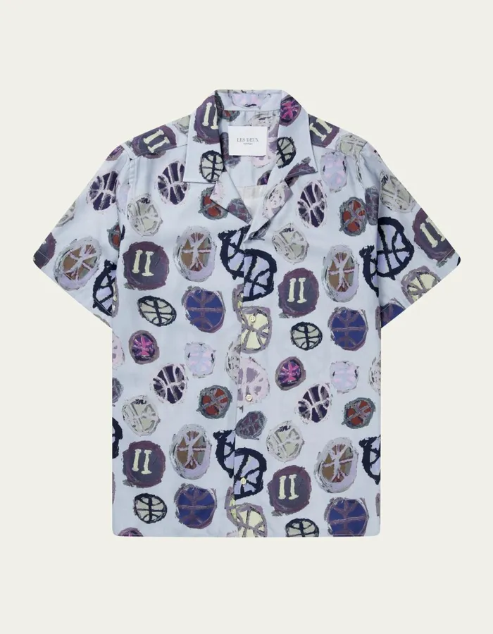 ShirtsOvershirts Men Les Deux Artist AOP SS Shirt 8211 Summer SkyMulticolor AOP ShirtsOvershirts Men Les Deux Artist AOP SS Shirt 8211 Summer SkyMulticolor AOP