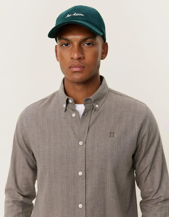 ShirtsOvershirts Men Les Deux Desert Reg Stripe Shirt 8211 Mountain GreyIvory