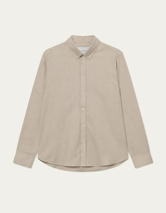 ShirtsOvershirts Men Les Deux Desert Shirt 8211 Light Desert Sand Melange