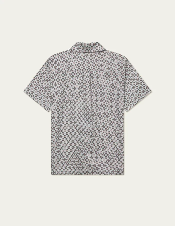 ShirtsOvershirts Men Les Deux Foulard AOP SS Shirt 8211 Smoke Green