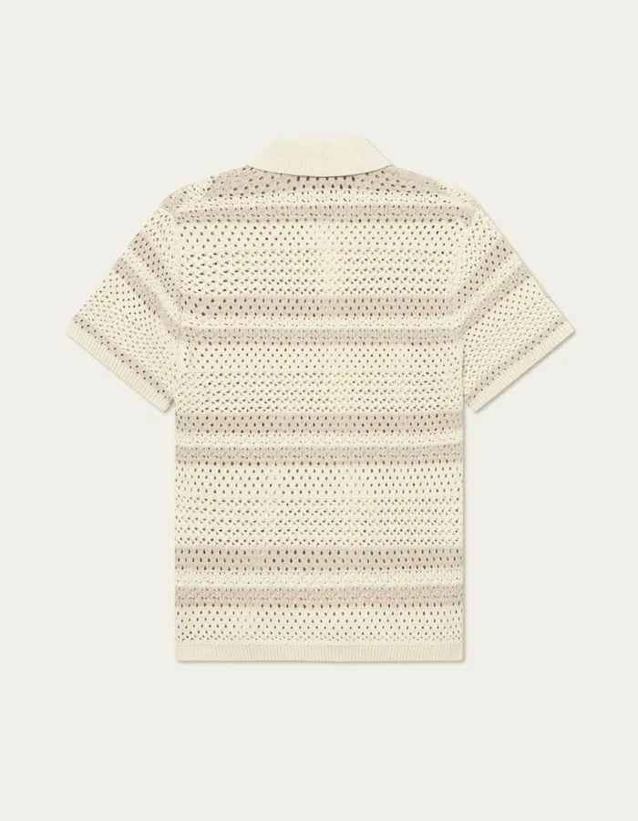 ShirtsOvershirts Men Les Deux Gianni SS Knit Shirt 8211 Ivory